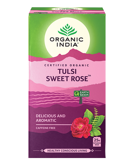 Tulsi Sweet Rose ORGANIC INDIA Herbal Tulsi Teas Organic India