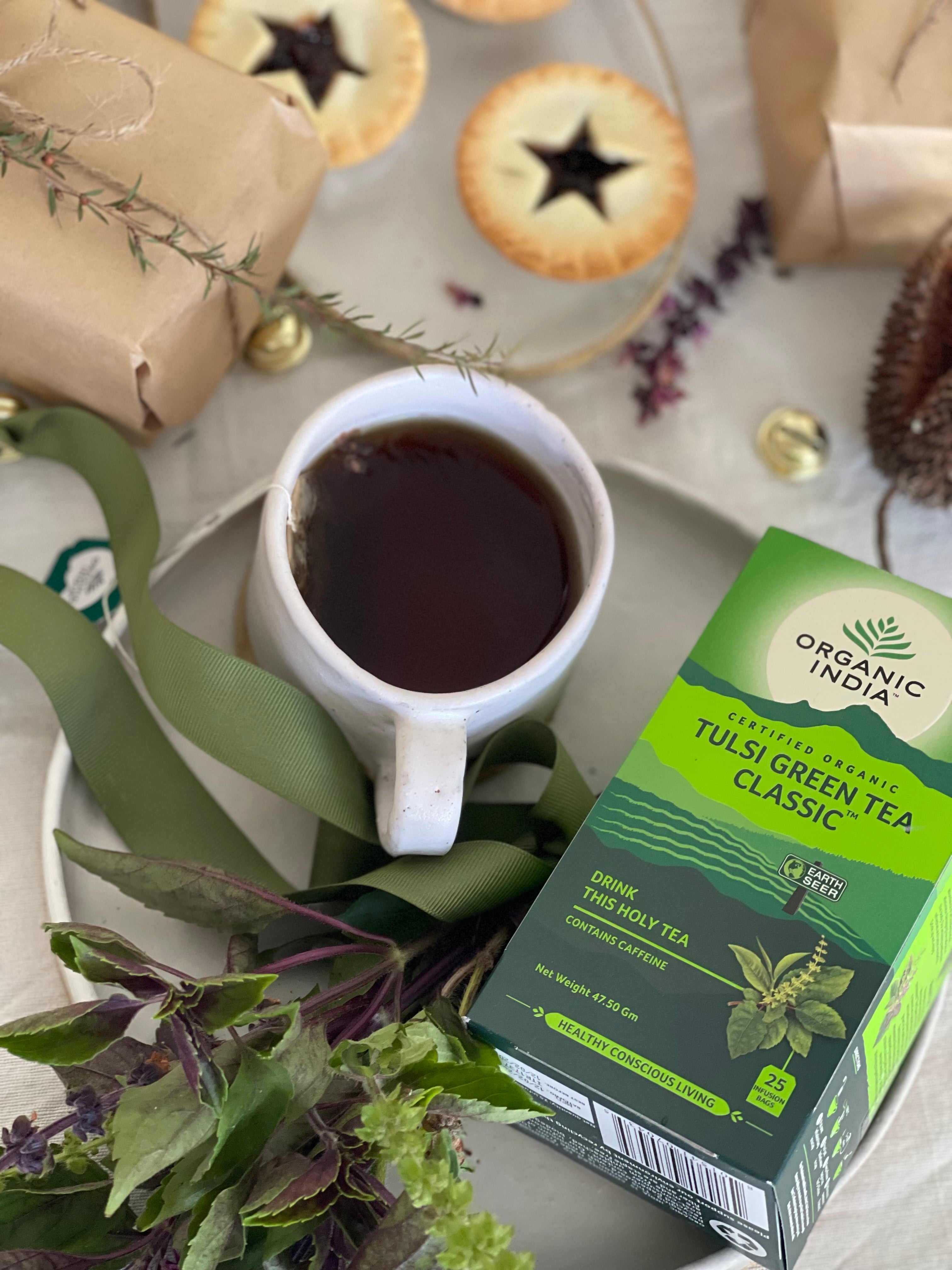 Tulsi Green Tea Classic ORGANIC INDIA Herbal Tulsi Tea Organic