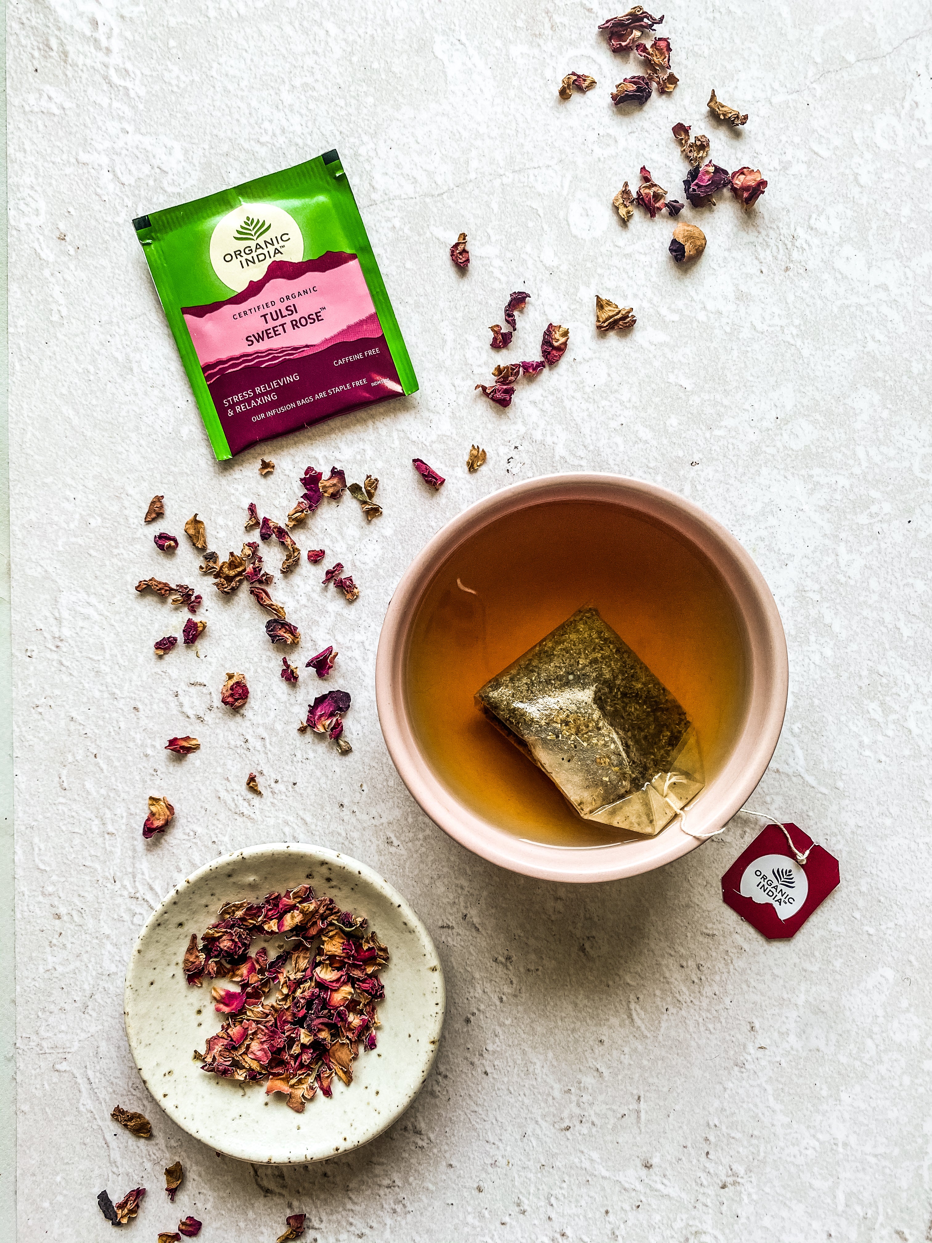 Tulsi Sweet Rose ORGANIC INDIA Herbal Tulsi Teas Organic India