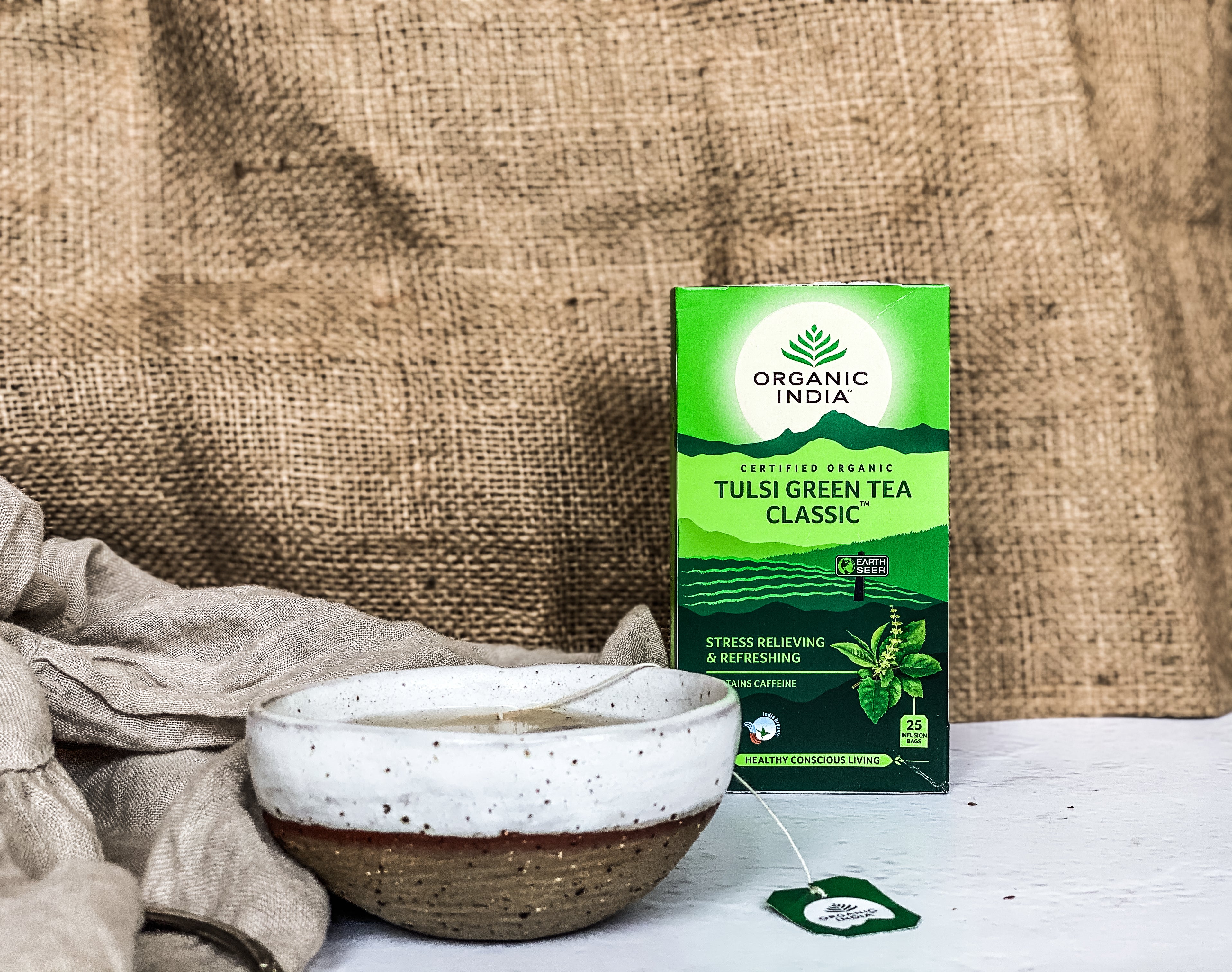 Tulsi Green Tea Classic ORGANIC INDIA Herbal Tulsi Tea Organic