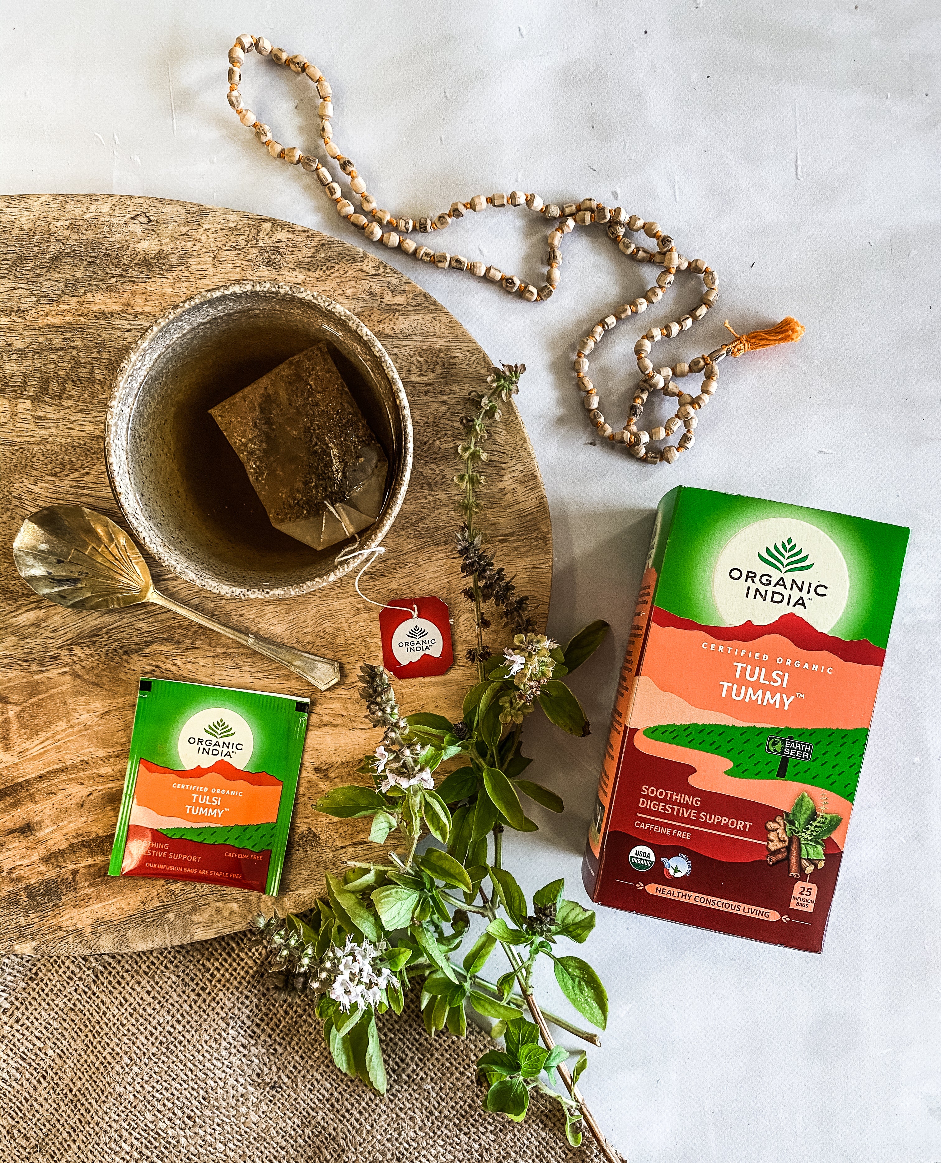 Tulsi TUMMY ORGANIC INDIA Herbal Tulsi Teas Organic India