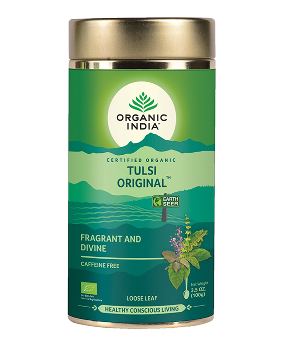 Organic India Tulsi Original Loose Leaf, Tulsi tea, organic tea, tulsi, herbal tea, herbal infusions, sleep tea, turmeric tea, ashwagandha, holy basil, holy basil tea, green tea, lemon ginger tea, tea for sleep, moringa, ORGANIC INDIA, ORGANIC INDIA Australia, herbal supplements